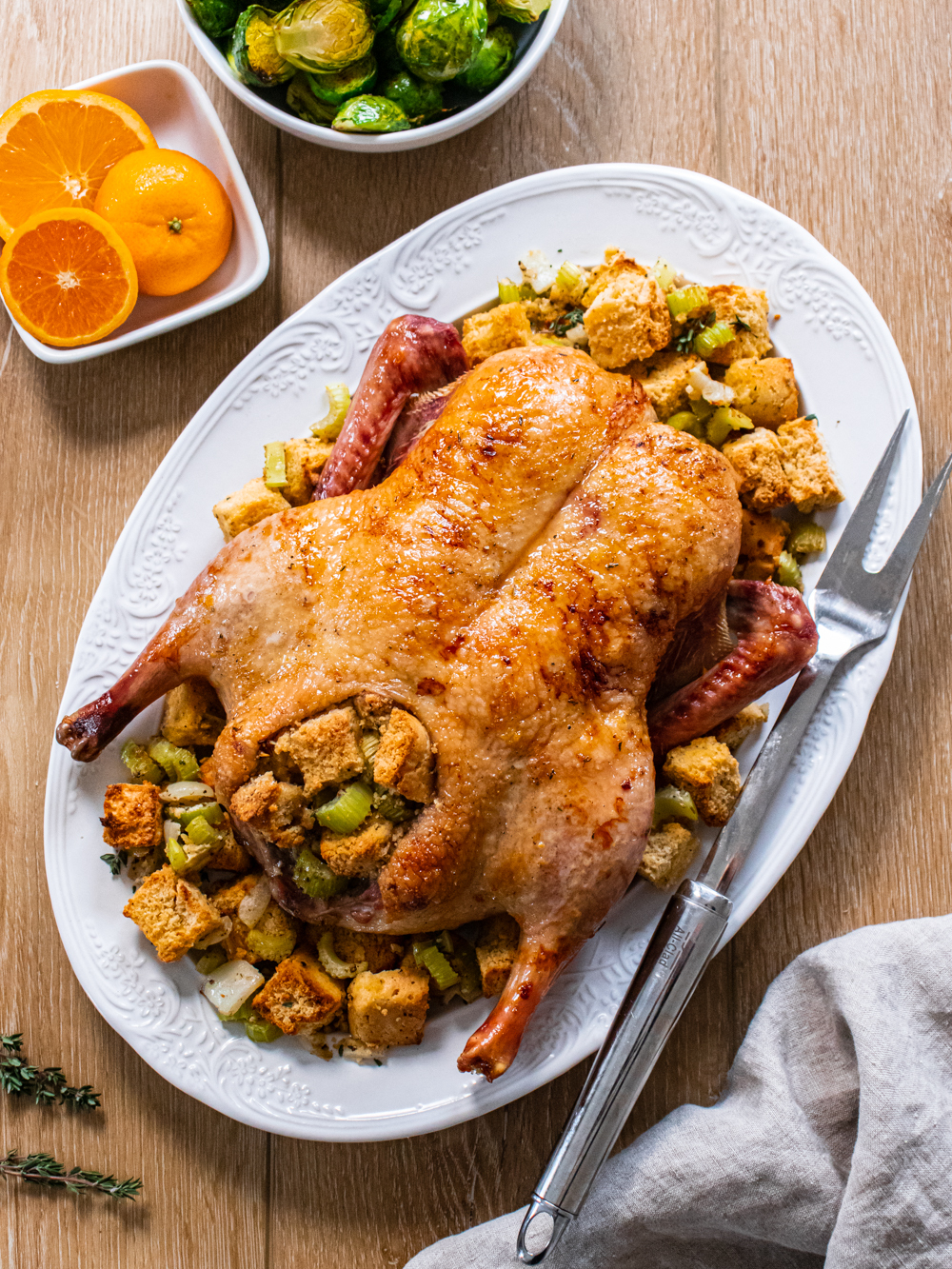 duck stuffed with orange